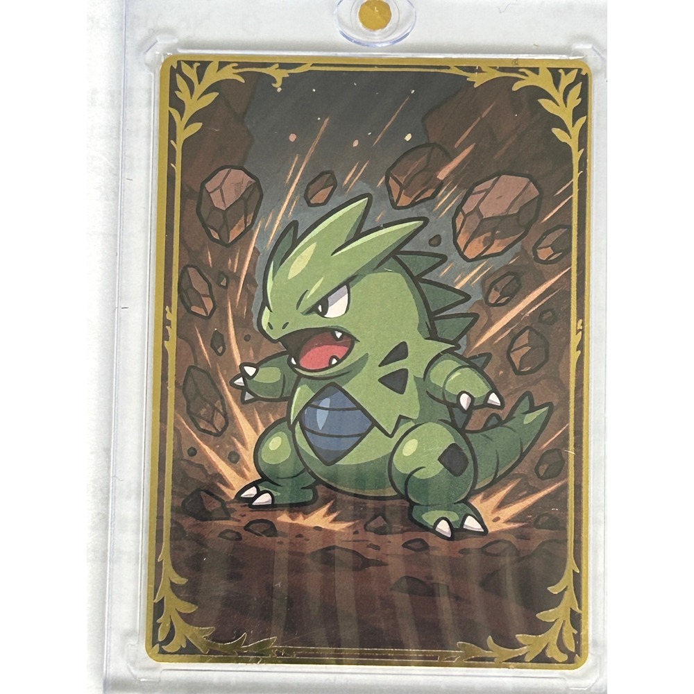 Pokemon Tyranitar Metal Fan Art Card